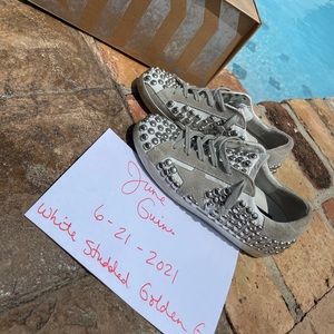 Size 34 silver studded superstars